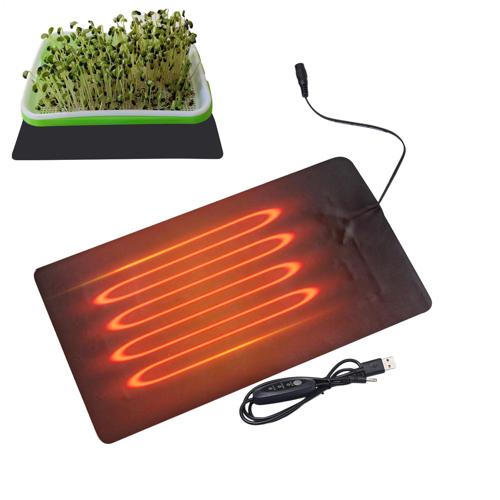 Heat Mat Seedling - 8.5W USB ต้นกล้าเสื่อความร้อน 3 ปรับอุณหภูมิพืชเครื่องทําความร้อนสําหรับเมล็ดเริ่มต้น Brewing