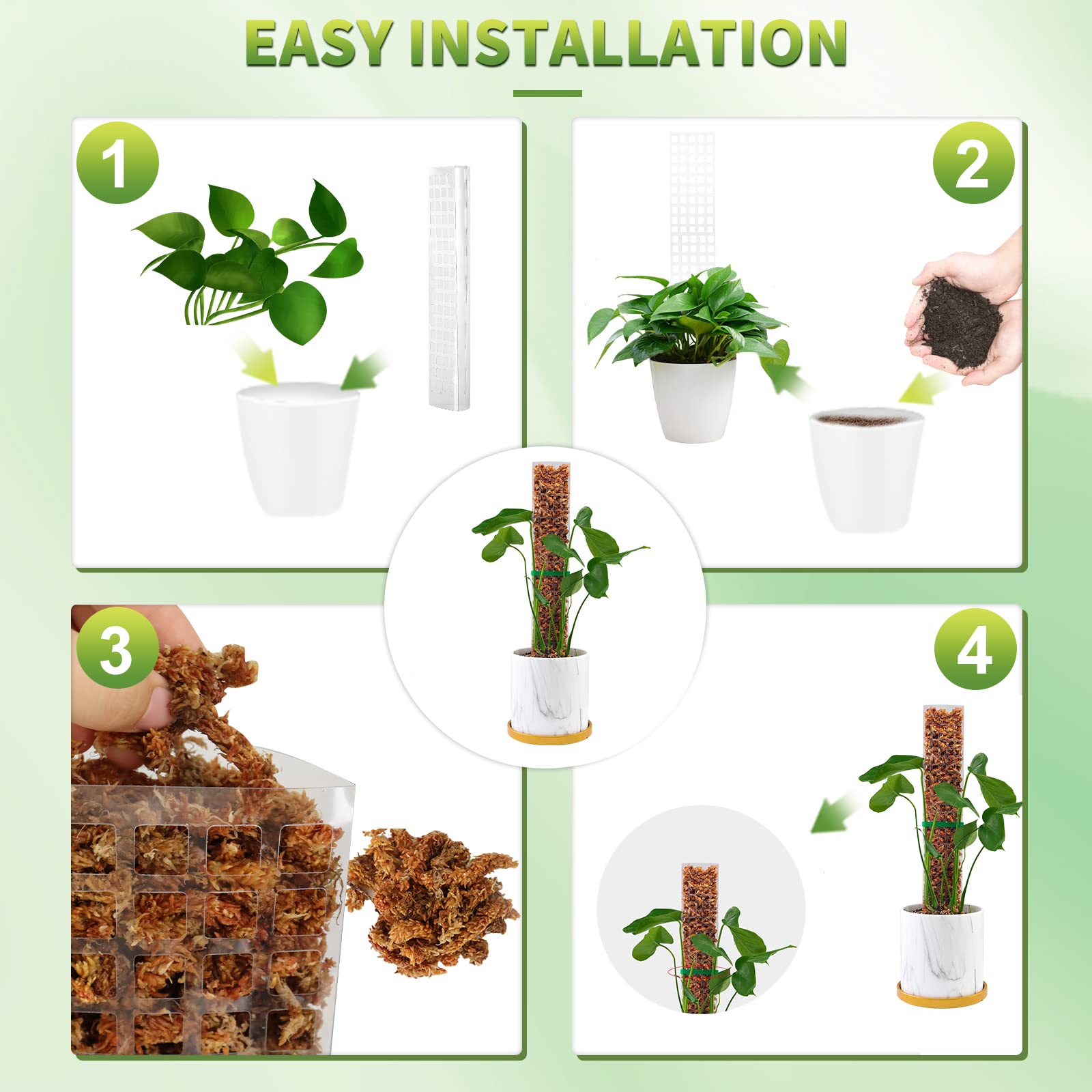 MOSS เสาพืชพืชสนับสนุนพลาสติกโ - Sphagnum Moss Dry บทวิจารณ์และราคา