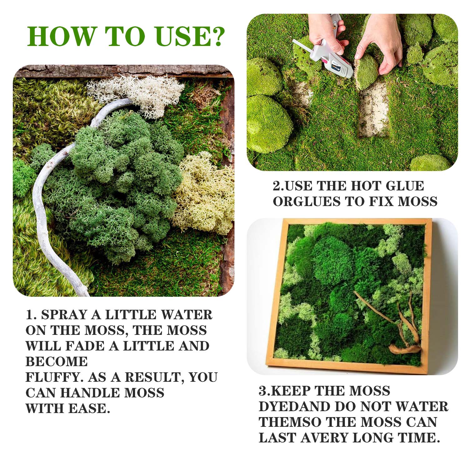 พืชสีเขียวประดิษฐ์ชีวิตนิรันดร - Sphagnum Moss Dry บทวิจารณ์และราคา