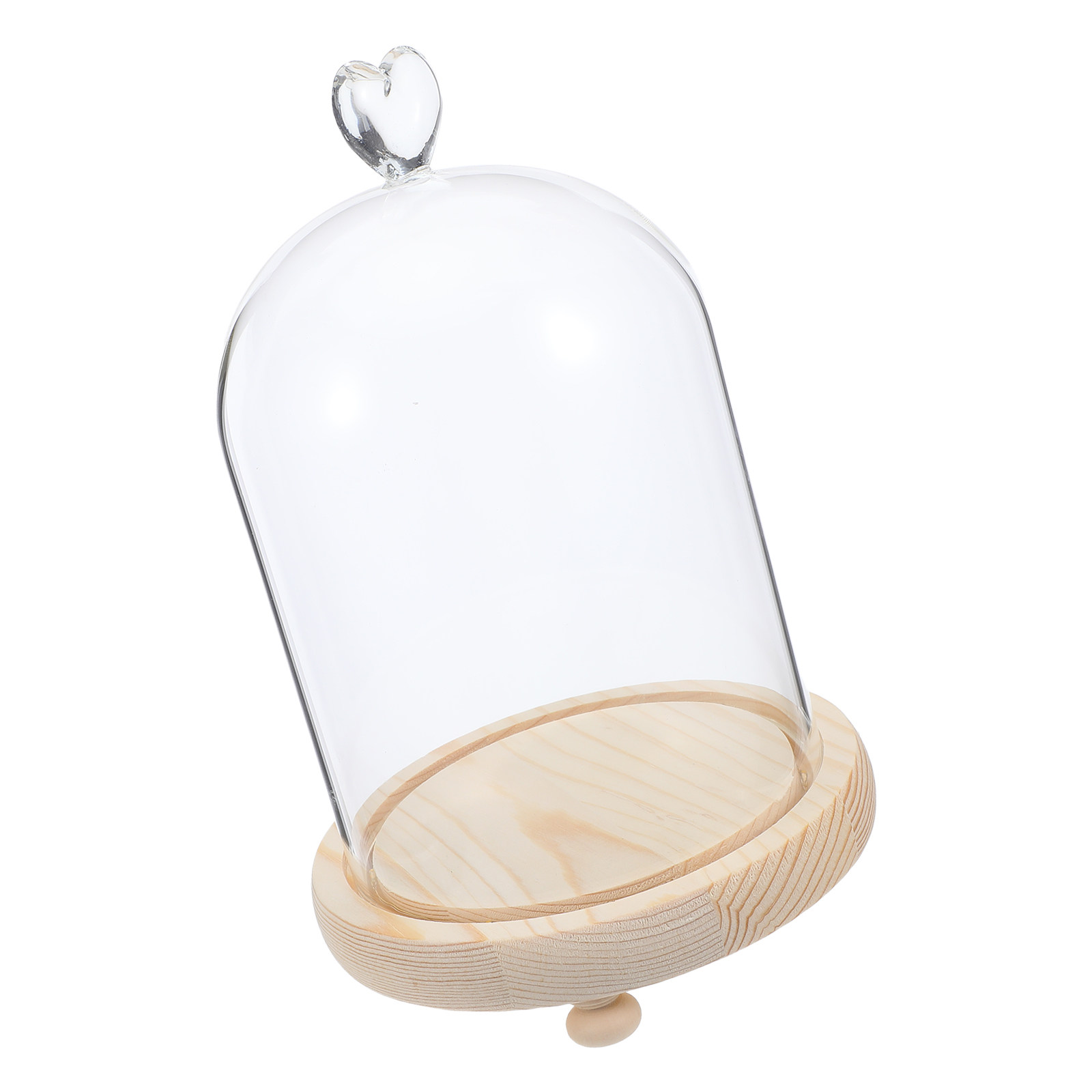 โดมแก้วรูปหัวใจพร้อมฐานไม้ โคม - Plastic Dome Clear บทวิจารณ์และราคา