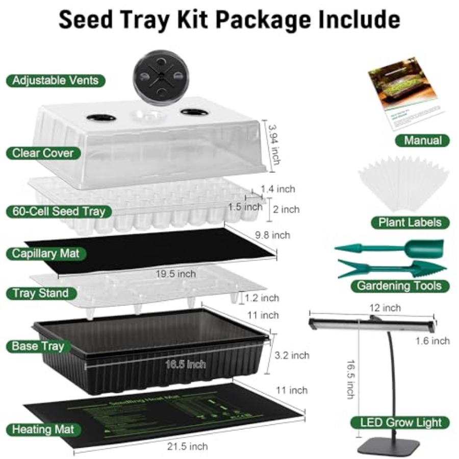 ชุดเริ่มต้นเพาะเมล็ดแบบรดน้ำเอ - Humidity Dome Kit บทวิจารณ์และราคา