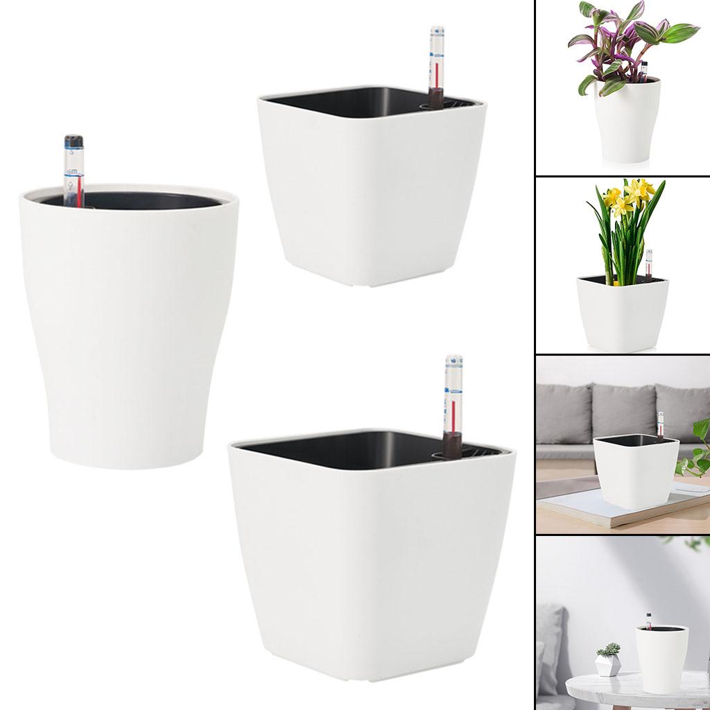 กระถางต้นไม้พลาสติกสีขาวแบบรดน - Self Watering Insert บทวิจารณ์และราคา